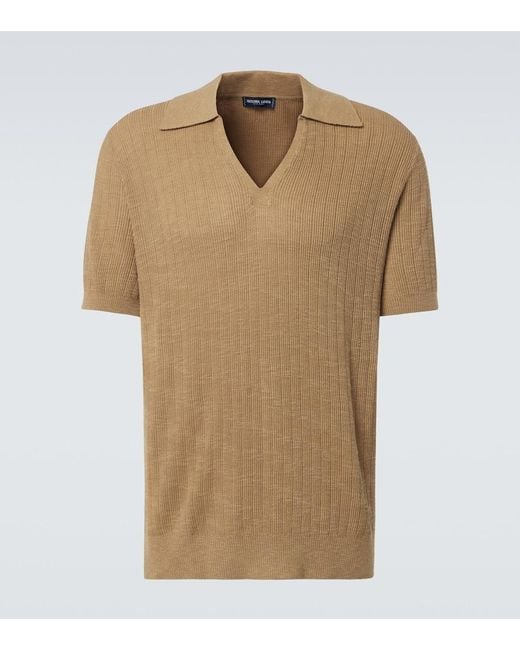 Frescobol Carioca Natural Joaquim Cotton-Blend Polo Sweater for men