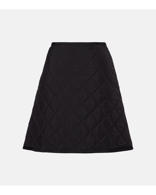 Jil Sander Black Quilted Miniskirt