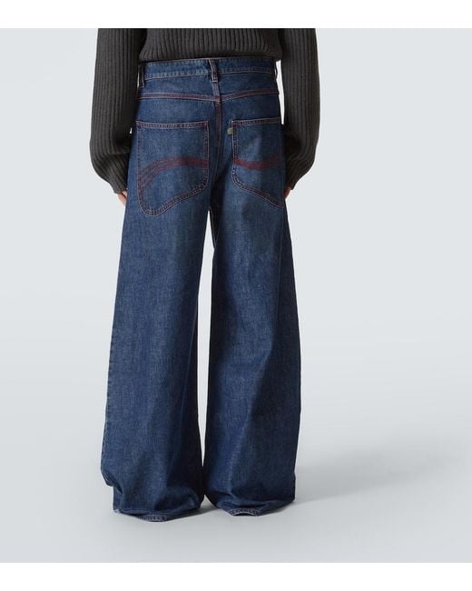 ERL Blue Indiana Wide-Leg Jeans for men