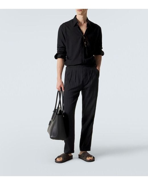 Tom Ford Brown Suede Slides for men