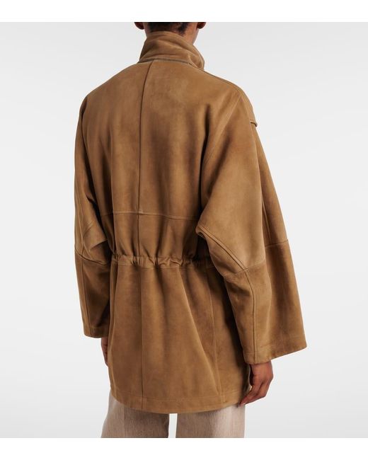Brunello Cucinelli Brown Suede Field Jacket