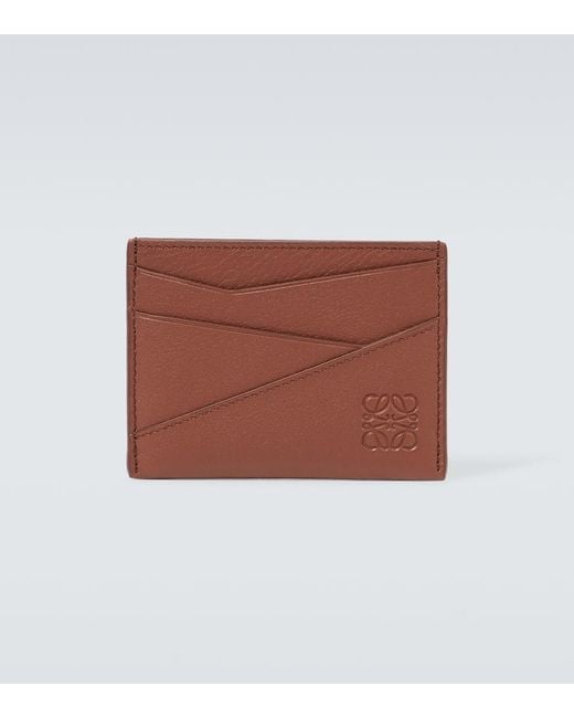 Loewe Brown Puzzle Edge Plain Cardholder, 100% Classic Calf for men