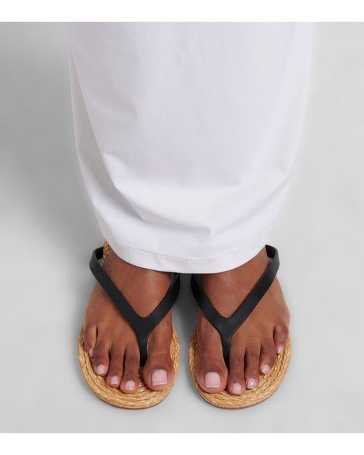 Christopher Esber Brown Palma Leather Thong Sandals