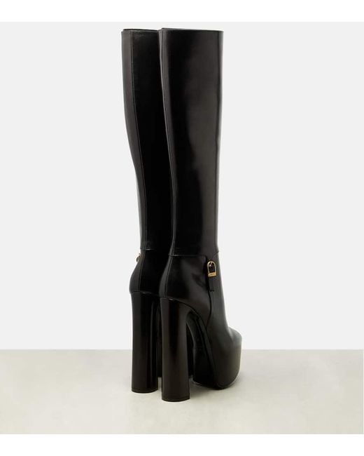 Botas Altas Con Plataforma Saint Laurent de color Black