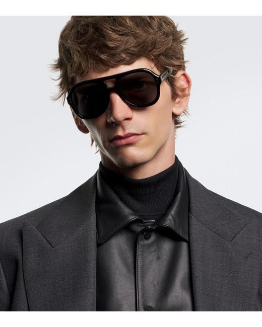 Fendi Black Five Sisters Navigator Sunglasses for men
