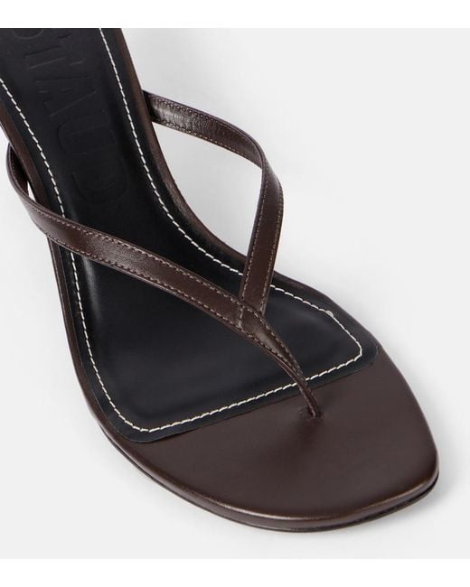 Staud Gray Freja 60 Leather Mules