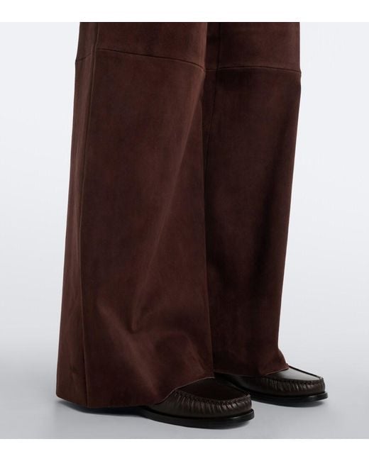 Stouls Brown Lilou Ten Suede Wide-Leg Pants