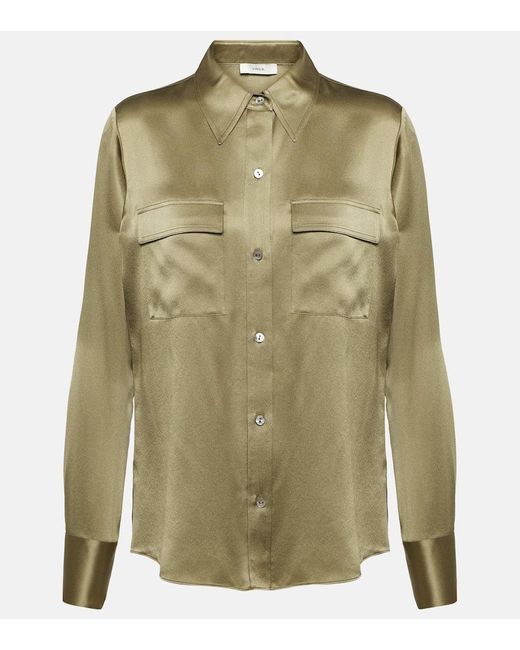 Vince Green Silk Shirt