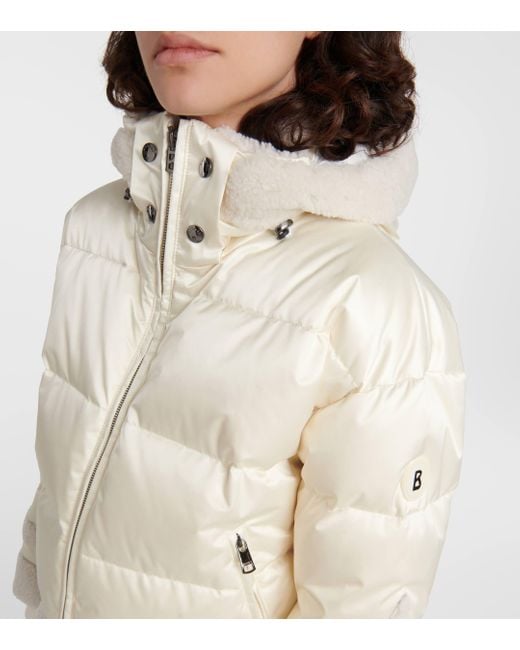 Bogner Natural Mia Shearling-trimmed Down Ski Jacket