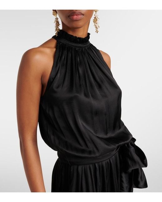 Poupette Black Nina Satin Gown