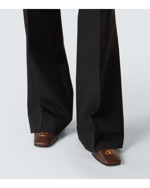Valentino Black High-Rise Flared Pants for men