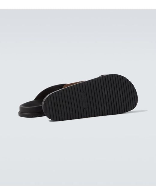 Dolce & Gabbana Brown Suede Slides for men