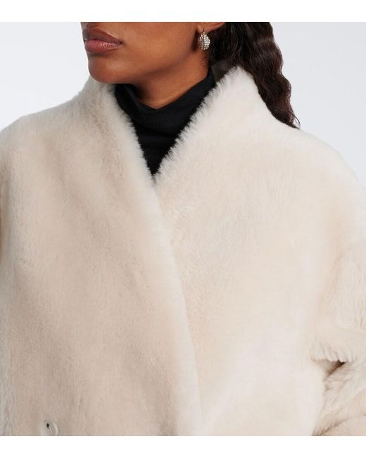 Loulou de Saison White Catherine Reversible Shearling Jacket