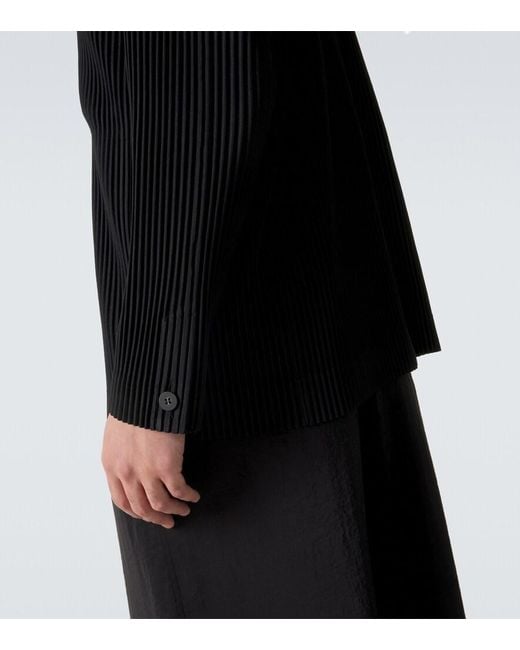 Homme Plissé Issey Miyake Black Basics Pleated Blazer for men