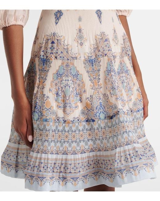 Mini-robe imprimée Zimmermann en coloris White