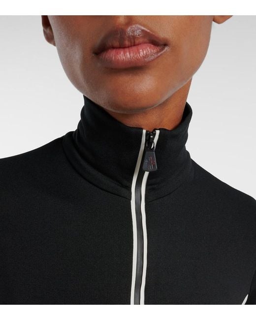 Top De Esqui Con Media Cremallera Moncler de color Black