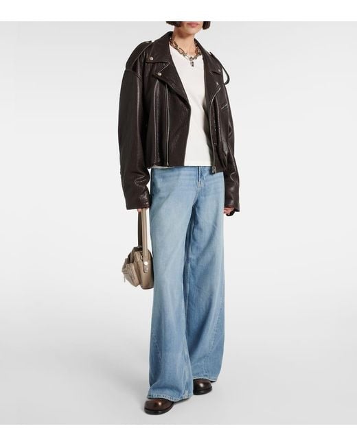 Jeans Anchos De Tiro Alto AG Jeans de color Blue