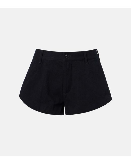 FRAME Black Shell Denim Shorts