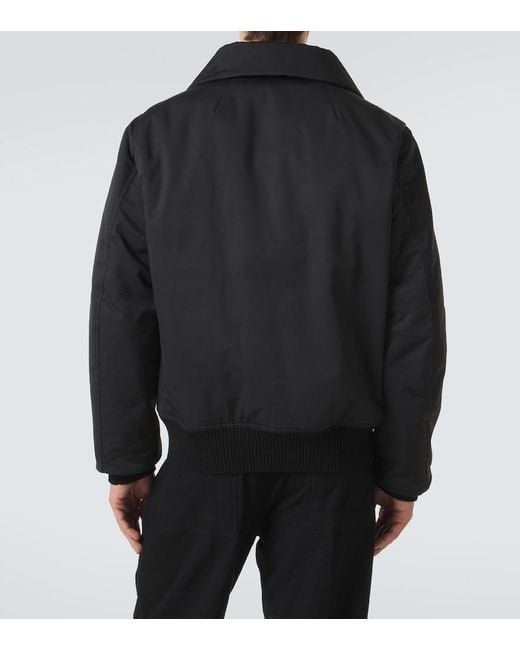 Rick Owens Black Dracuflight Padded Faille Jacket for men
