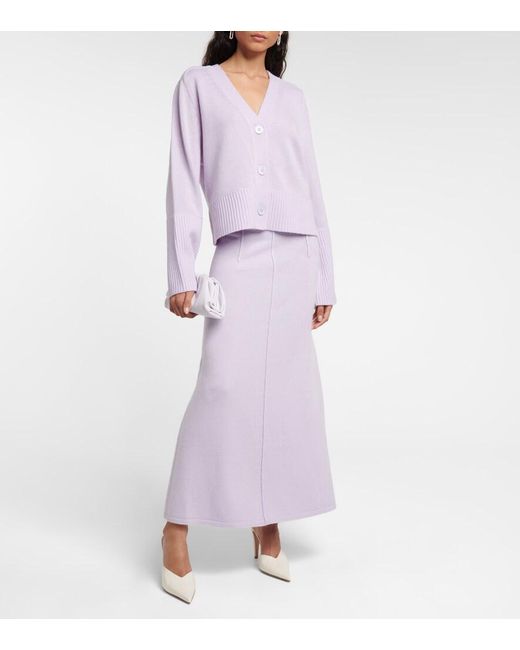 Dorothee Schumacher Purple Modern Statements Wool-Blend Midi Skirt