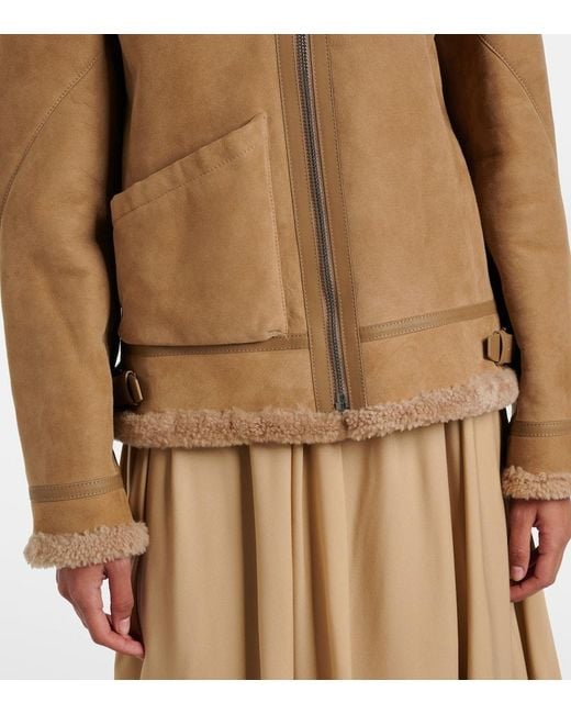 Ralph Lauren Natural Watson Shearling Jacket