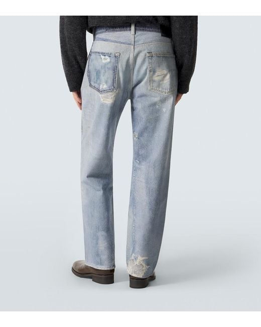 Our Legacy Blue Third Cut Trompe L'Oil Straight Jeans for men