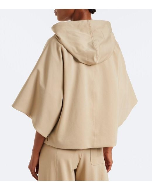 Max Mara Natural Caped Zip-Up Hoodie