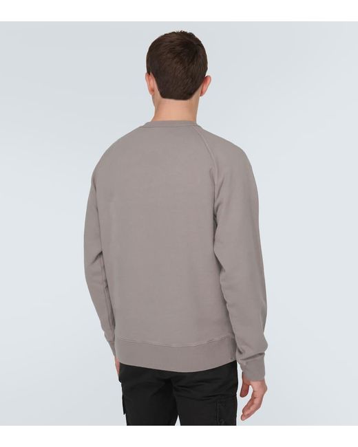 Stone Island Sweatshirt aus Baumwoll-Jersey in Gray für Herren