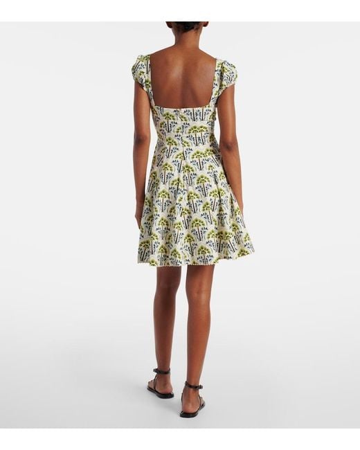 Agua Bendita Green Mati Moriche Cotton Poplin Minidress