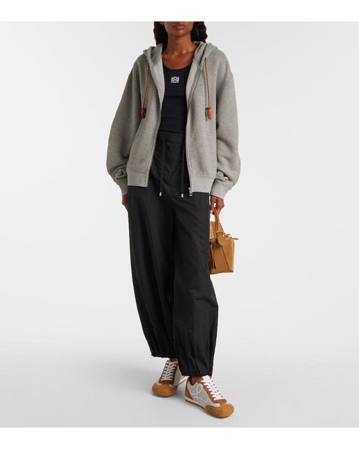 Loewe Gray Flamenco Cotton And Cashmere Hoodie