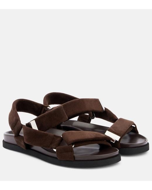 The Attico Brown Salinas Suede Sandals