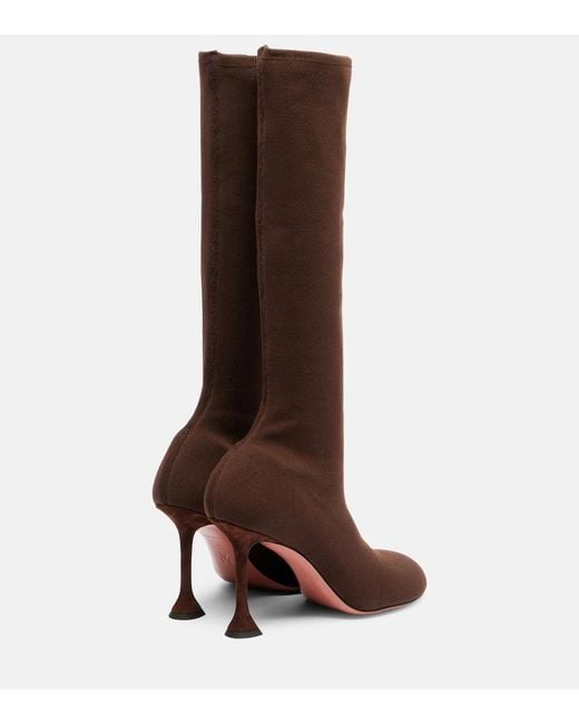 AMINA MUADDI Brown Veneda 95 Sock Boots