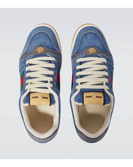 Gucci Sneakers Screener aus Denim in Blue für Herren