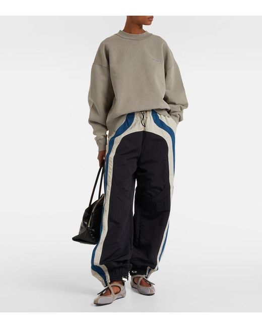 The Attico Gray Cotton Jersey Sweatshirt