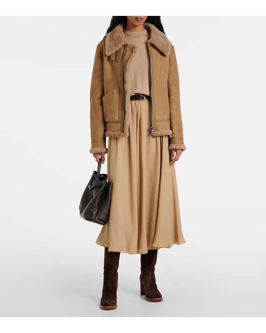 Gonna Midi Kynlee di Ralph Lauren in Natural
