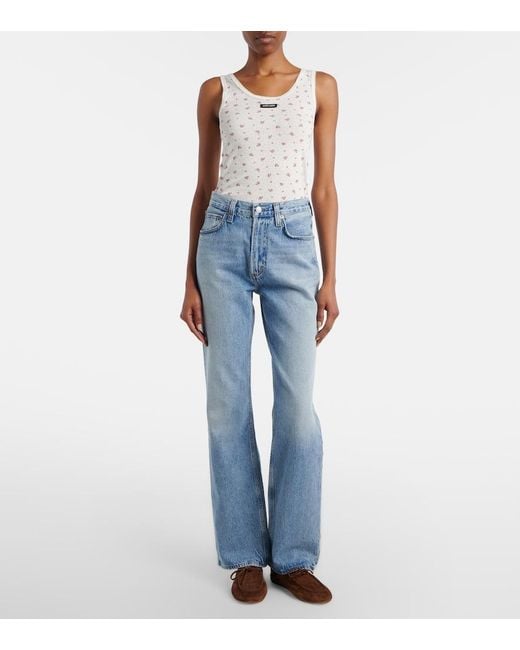 Agolde Blue Leena Flared Jeans