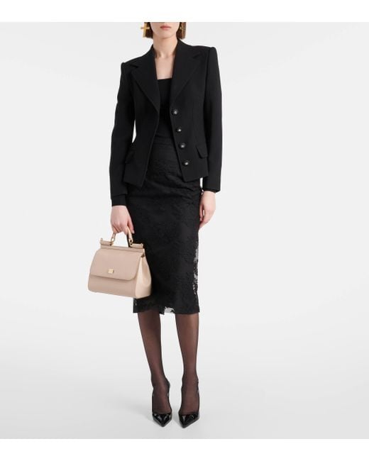 Dolce & Gabbana Natural Sicily Medium Leather Shoulder Bag