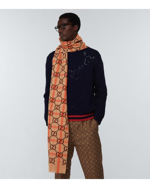 Sciarpa in lana di Gucci da Uomo | Lyst