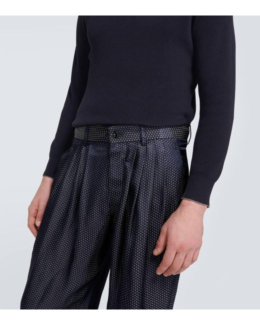 Pantalones slim estampados Giorgio Armani de hombre de color Blue