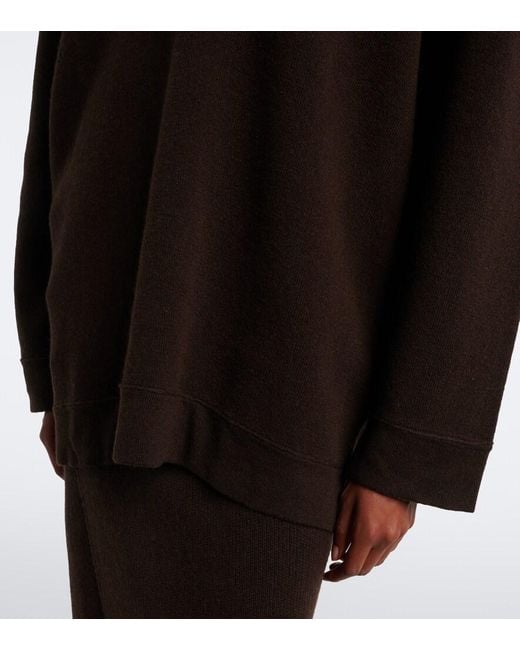 Jardin Des Orangers Black Hooded Wool And Cashmere Sweater