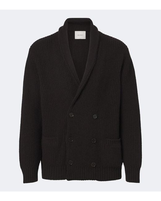 Lisa Yang Black Lyle Double-Breasted Cashmere Cardigan for men