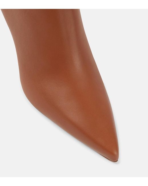 Max Mara Brown Leather Ankle Boots