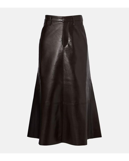Citizens of Humanity Black Cassia Flared Midi Skirt
