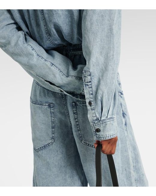 Isabel Marant Blue Jumpsuit Paige Aus Chambray