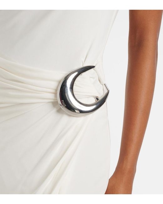 Staud White Talia Wrap Dress