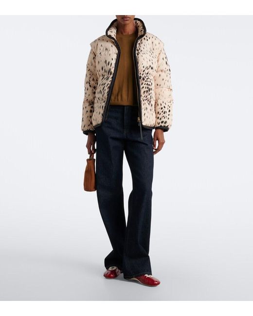 Moncler Natural Printed Technical Down Jacket