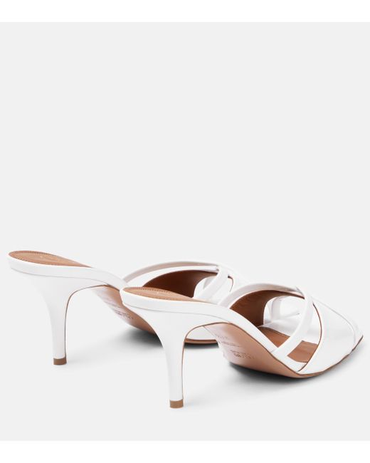 Malone Souliers Brown Penn Patent Leather Mules