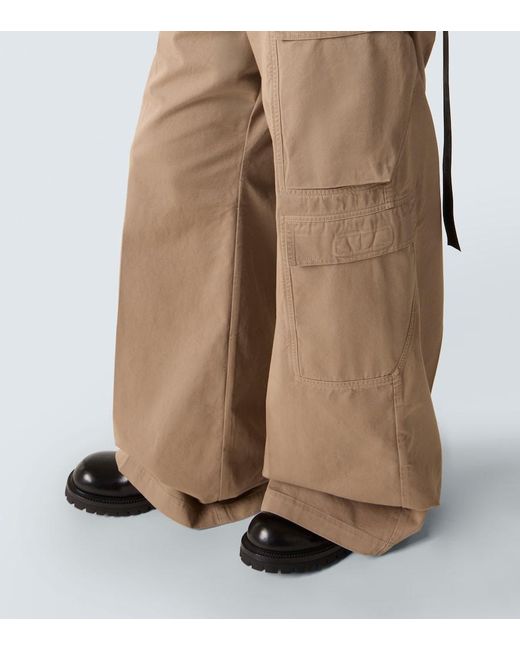 Rick Owens Natural Drkshdw Cotton Flannel Cargo Pants for men