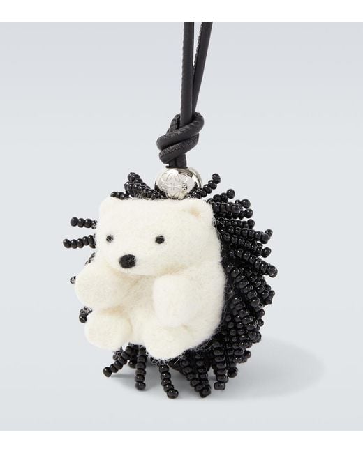 Loewe Metallic Hedgehog Beaded Bag Charm for men