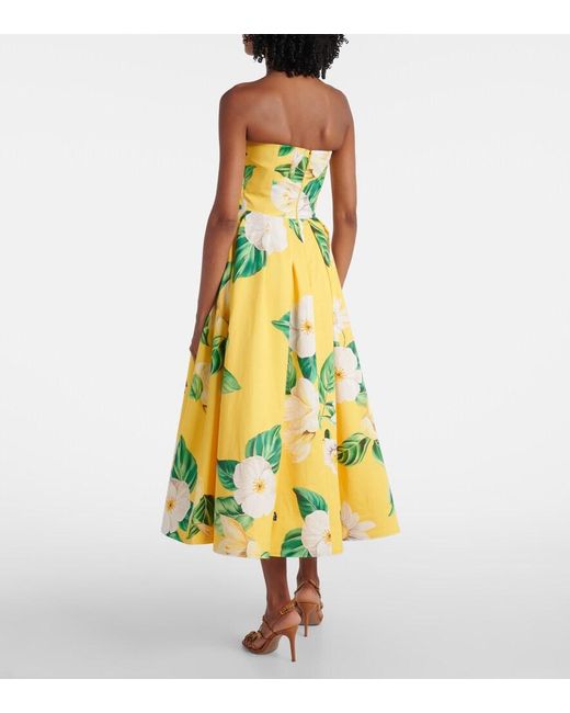 LEO LIN Yellow Bustier-Kleid Lynn Aus Baumwolle